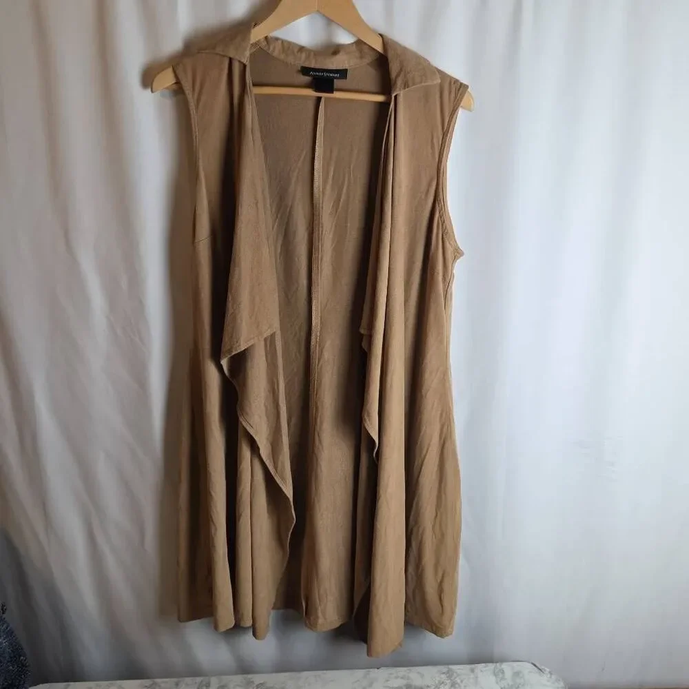 Ashley‎ Steward Tan Jacket Ruffle Wrap